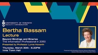 Bertha Bassam Lecture – Beyond Bindings and Binaries with Professor Lynne Howarth