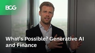 What&#39;s Possible? Generative AI and Finance