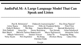 AudioPaLM: A Large Language Model That Can Speak and Listen