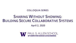 Allen School Colloquium: Wenting Zheng (UC Berkeley)